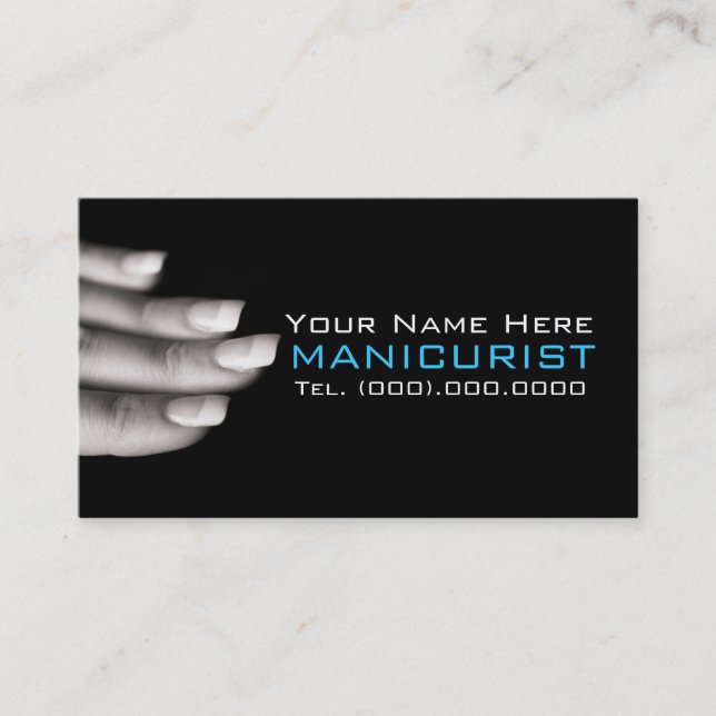 Cartes D'Affaires Pour Les Salons À ongles (Devant)