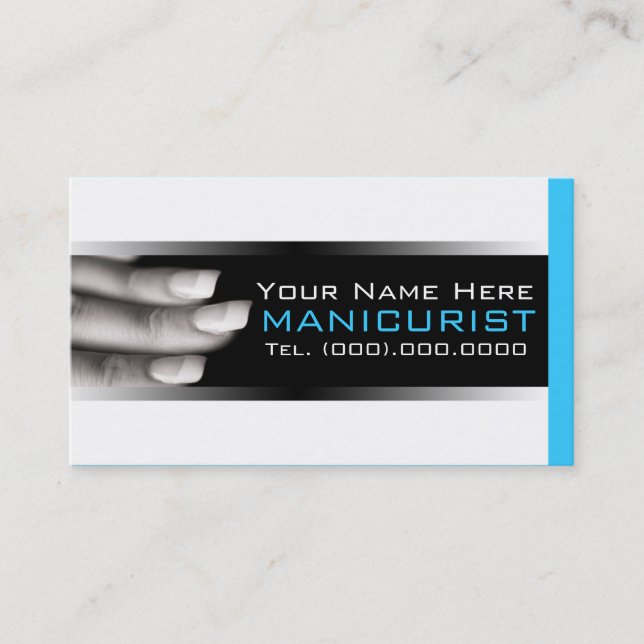 Cartes D'Affaires Pour Les Salons À ongles (Devant)