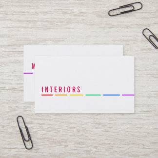 Cartes d'affaires Rainbow minimales