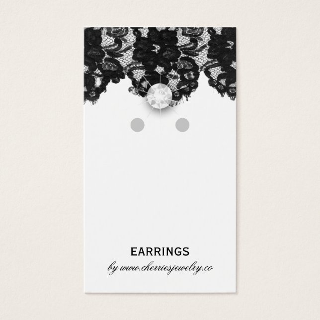 Cartes d'affichage à oreille Bijoux en dentelle Vi (Devant)