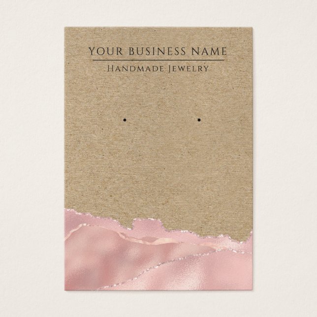 Cartes d'affichage Abstrait Kraft Rose Gold (Devant)