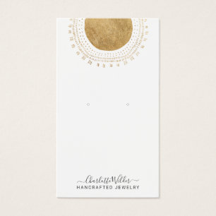 Cartes d'affichage Abstraites Gold Sun Faux Foil