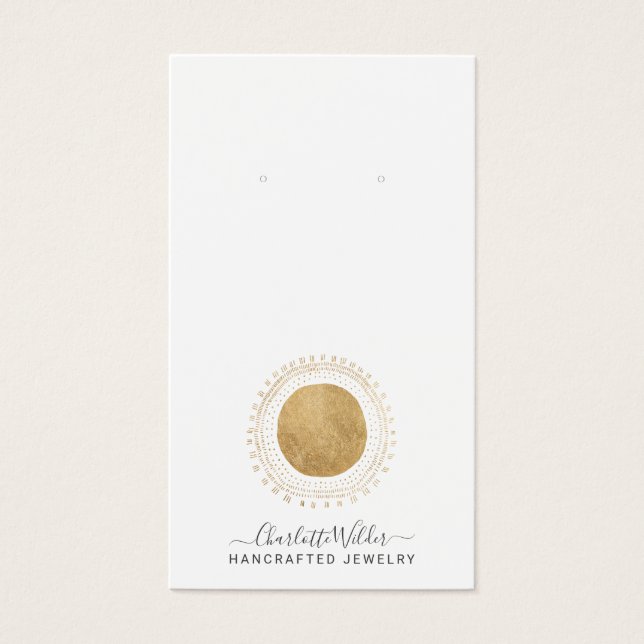 Cartes d'affichage Abstraites Gold Sun Faux Foil (Devant)