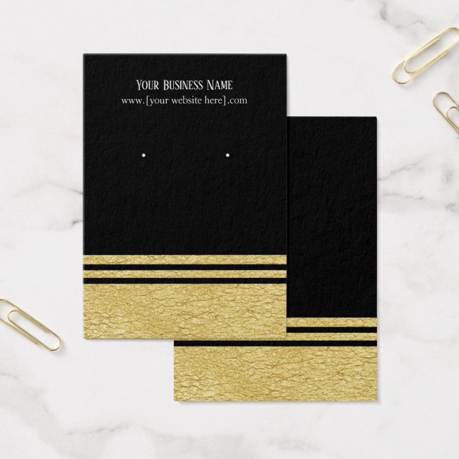 Cartes d'affichage Black Luxe Faux Gold (Bureau)