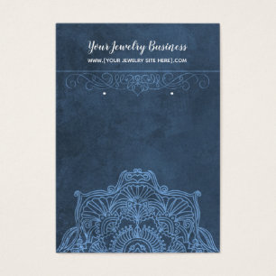 Cartes d'affichage bleu Vintage Mandala