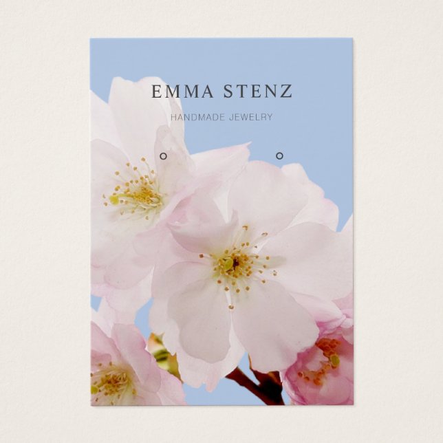 Cartes d'affichage de l'oreille des fleurs de ceri (Devant)