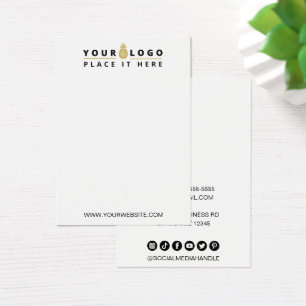 Cartes d'affichage de votre logo blanc pour collie