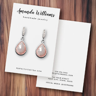 Cartes d'affichage d'oreille blanche avec un joli 