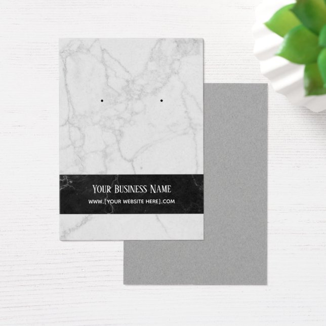 Cartes d'affichage en marbre noir gris Premium (Bureau)