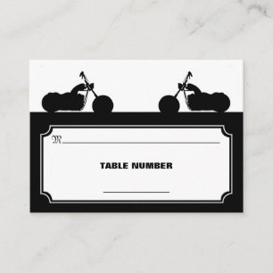 Cartes d'affichage en silhouette de motocycliste n