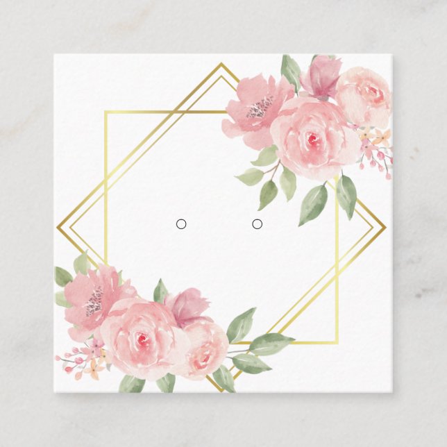 Cartes d'affichage Floral Art Déco personnalisées (Devant)