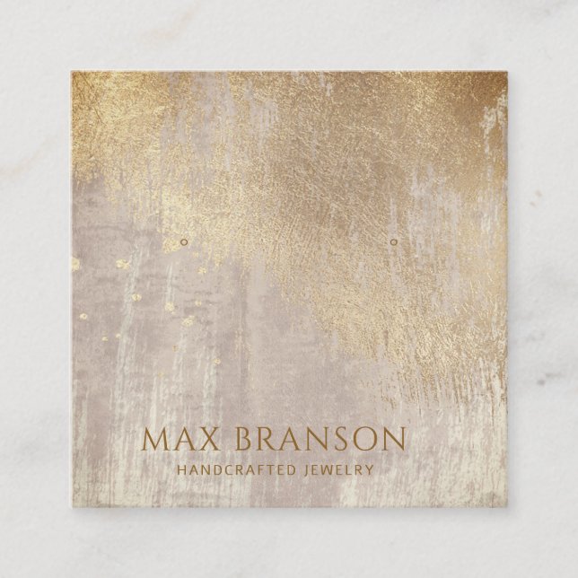 Cartes d'affichage Gold Abstrait Faux Foil (Devant)