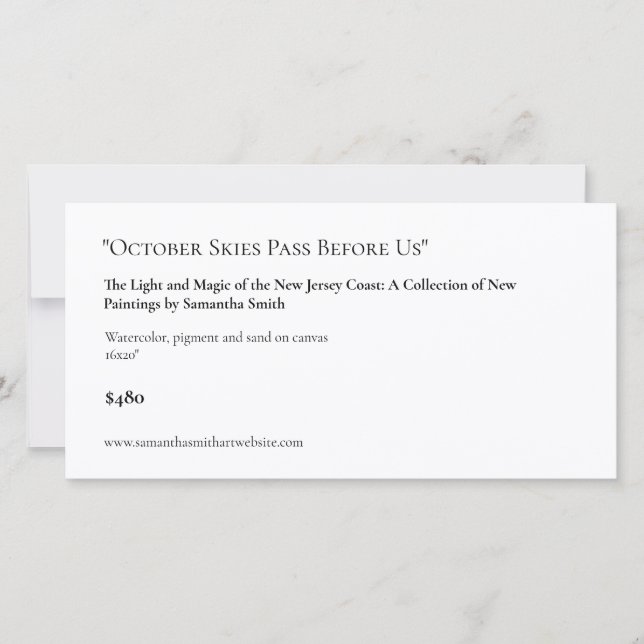 Cartes d'affichage Long personnalisable Art Show É (Devant)