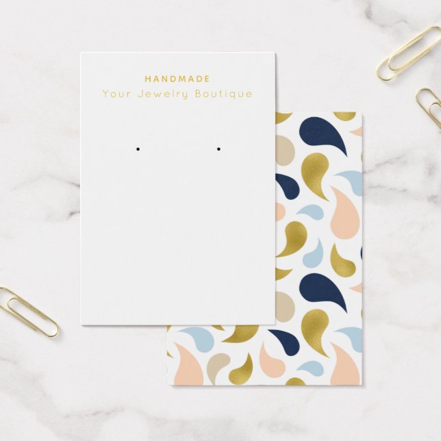 Cartes d'affichage Mod Navy Peach Gold (Bureau)