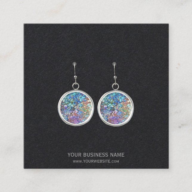 Cartes d'affichage personnalisées (Custom Jewelry Earring Display Cards to Personalize with your Business Name & Website)