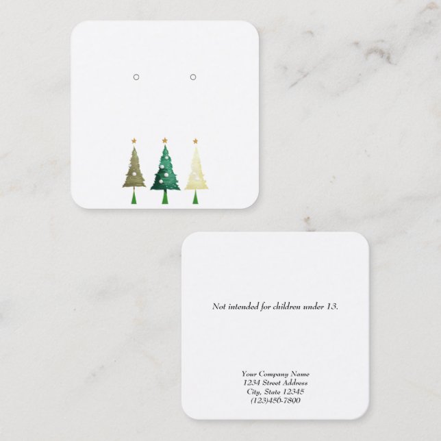 Cartes d'affichage personnalisées pour petits arbr (Devant / Derrière)