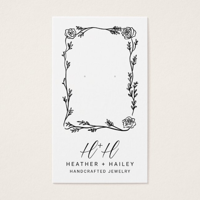 Cartes d'affichage pour bijoux à la frontière de F (Devant)