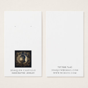 Cartes d'affichage pour bijoux Céleste Sun Moon