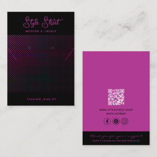 Cartes d'affichage pour bijoux de code QR d'entrep