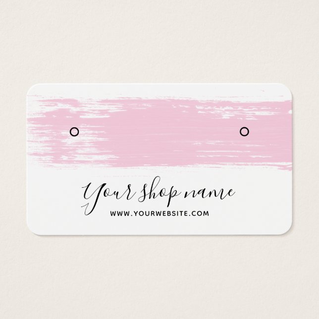 Cartes d'affichage pour oreille pour goujons rose  (Devant)