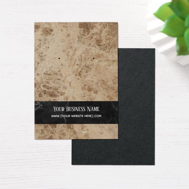 Cartes d'affichage Premium Brown en marbre (Bureau)