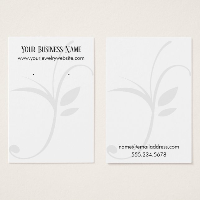 Cartes d'affichage simples à feuilles blanches (Devant & derrière)