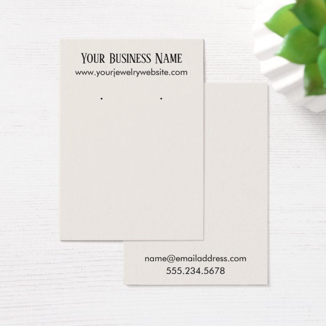 Cartes d'affichage simples à oreille extra-blanche (Bureau)