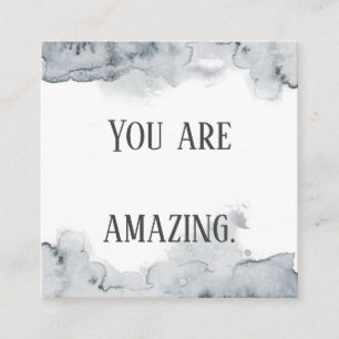 Cartes d'Affirmation Aquarelle Gris