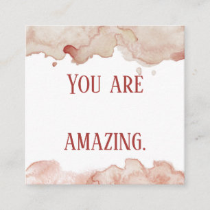 Cartes d'Affirmation Aquarelle Rose