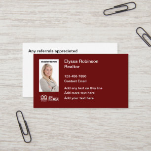 Cartes d'aiguillage d'entreprise Photo Realtor