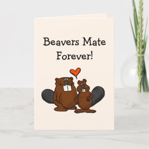Cartes d'amour éternel des castors