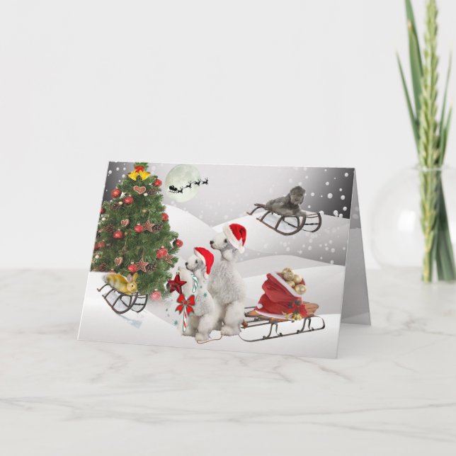 Cartes d'amusement de jour de Noël de Bedlington (Devant)