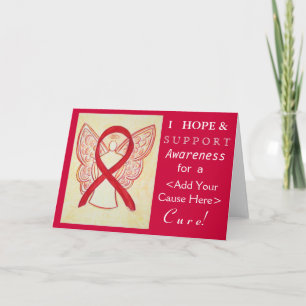 Cartes d'angle de cause personnalisées Red Awarene