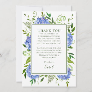 Cartes d'anniversaire 85 ans aux Hortensias Bleus