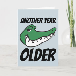 CARTES D'ANNIVERSAIRE ALLIGATOR FUNNY CROCODILE