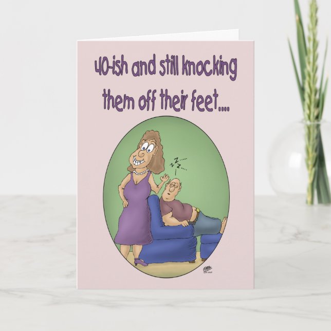 Cartes d'anniversaire amusantes : 40ish De leurs p (Devant)