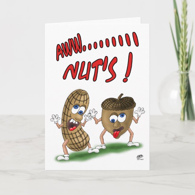 Cartes d'anniversaire amusantes : Aw Nuts (Devant)