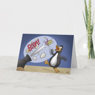 Cartes d'anniversaire amusantes : Canon de gâteau 