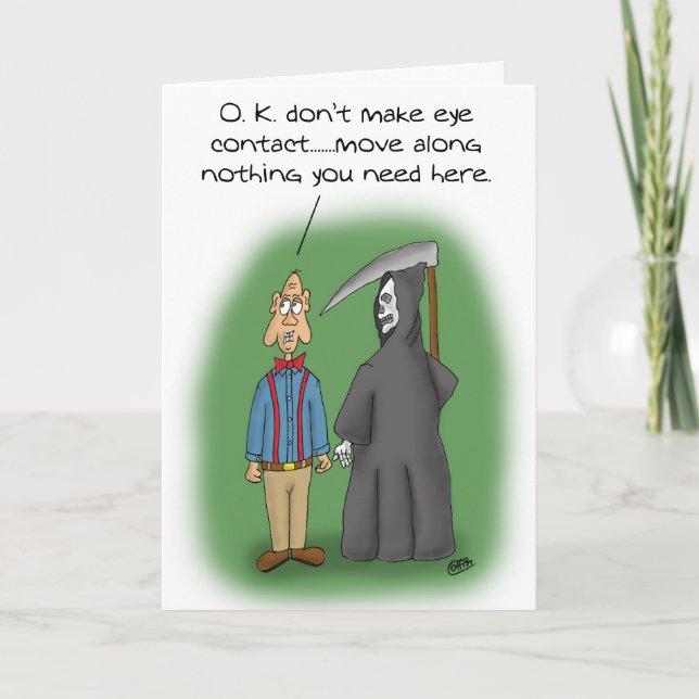 Cartes d'anniversaire amusantes : Continuer à marc (Devant)