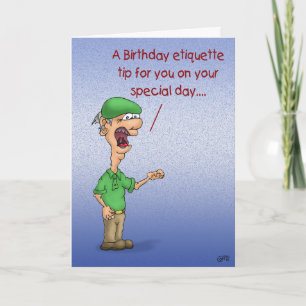 Cartes d'anniversaire amusantes : Etiquette d'anni