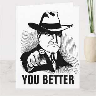 Cartes d'anniversaire amusantes, GANGSTER MAFIA GU