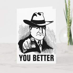 Cartes d'anniversaire amusantes, GANGSTER MAFIA GU
