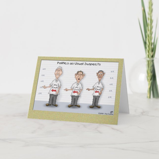 Cartes d'anniversaire amusantes : la politique com (Devant)