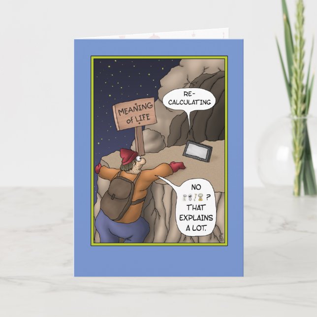 Cartes d'anniversaire amusantes : leçons de vie (Devant)
