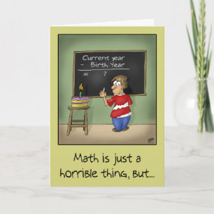 Cartes d'anniversaire amusantes : Maths d'annivers