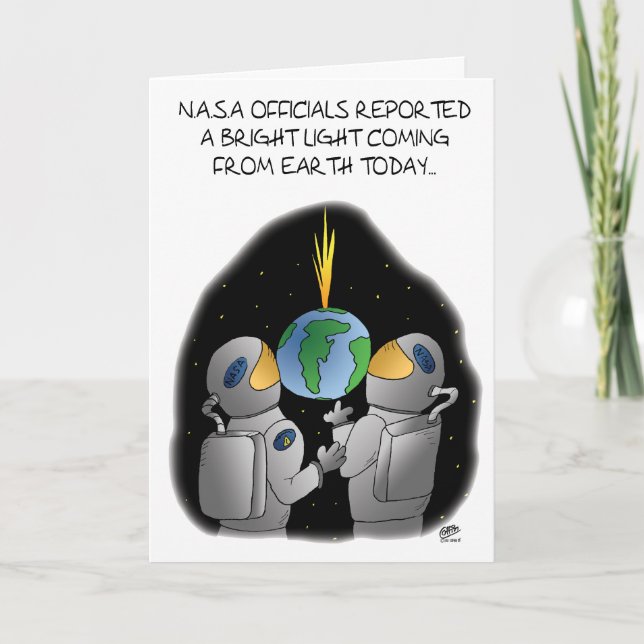 Cartes d'anniversaire amusantes : officiels de la  (Devant)