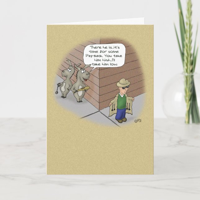 Cartes d'anniversaire amusantes : Retour sur la qu (Devant)