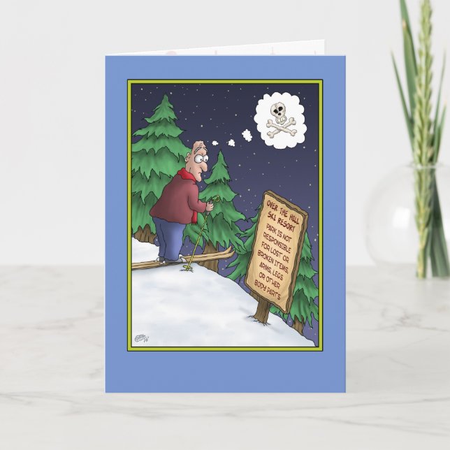 Cartes d'anniversaire amusantes : tout est en bas  (Devant)
