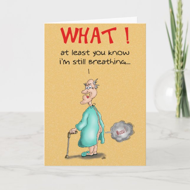 Cartes d'anniversaire amusantes : Vieux panier (Devant)