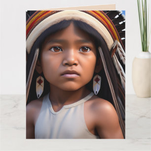 CARTES D'ANNIVERSAIRE ARTISTIQUE INDIENNE AUTOCHTO